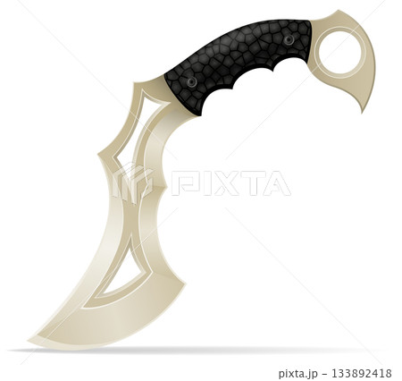 unusual original knife is a melee weapon vector illustration 133892418
