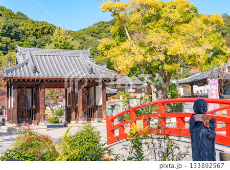 秋の神戸・須磨寺の龍華橋と仁王門 秋の神戸・須磨寺の龍華橋と仁王門 133892567