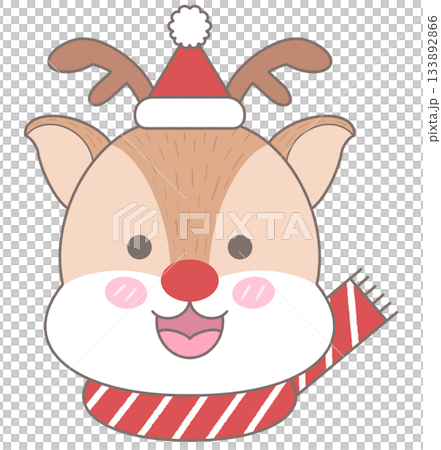 Hand drawn cute Christmas Reindeer character Hand drawn cute Christmas Reindeer character 133892866