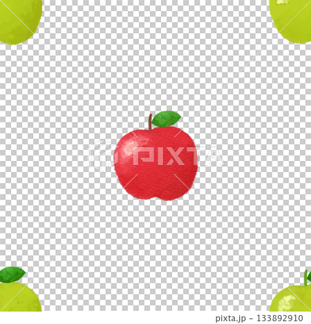 Apple watercolor seamless pattern background material fruit illustration design material Apple watercolor seamless pattern background material fruit illustration design material 133892910