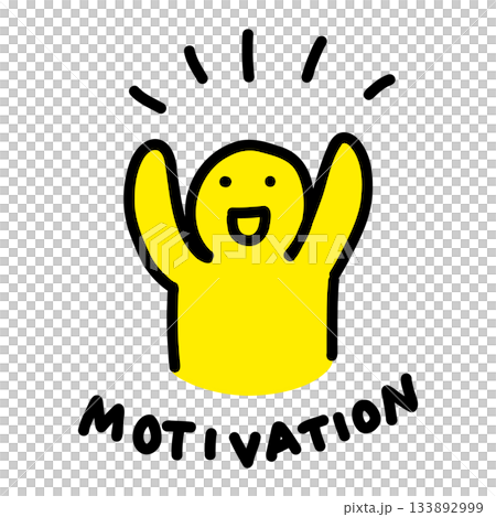 モチベーションの高い人｜手描きのイラストアイコン 133892999