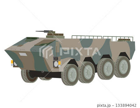 自衛隊の装甲車のイラスト 133894042