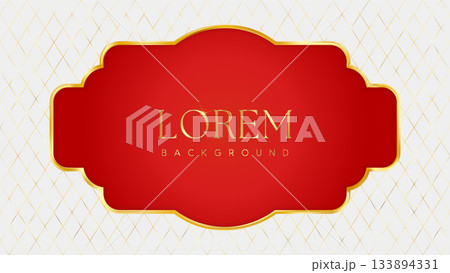 Red Gold Christmas red price tag. Vintage luxury frame Red Gold Christmas red price tag. Vintage luxury frame 133894331