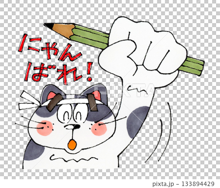 Cheerful cat character Cheerful cat character 133894429
