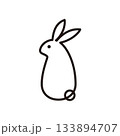 かわいいうさぎのイラスト 133894707