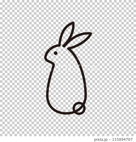 Illustration of cute rabbit 133894707