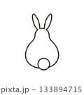後ろ姿のうさぎ 133894715