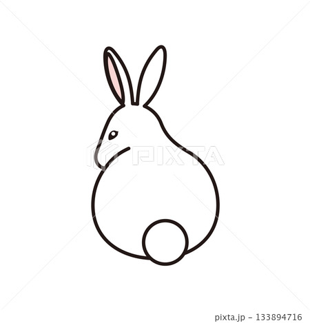 後ろ姿のうさぎ 後ろ姿のうさぎ 133894716