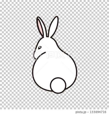 後ろ姿のうさぎ 後ろ姿のうさぎ 133894716