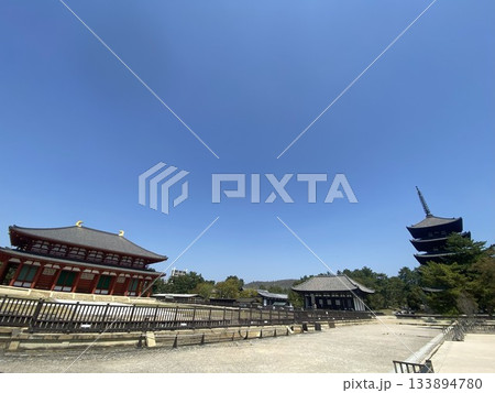 青空に映える興福寺の塔 青空に映える興福寺の塔 133894780