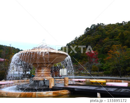 紅葉に囲まれた噴水 紅葉に囲まれた噴水 133895172