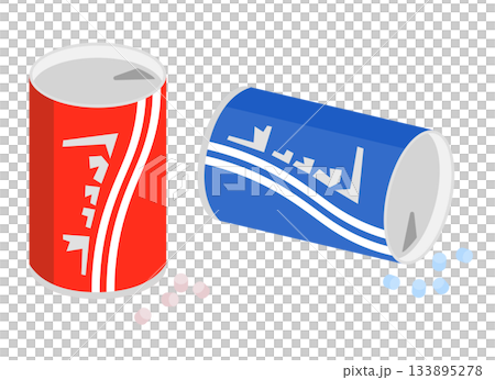 コーラ味とサイダー味のラムネ菓子のイラスト 133895278