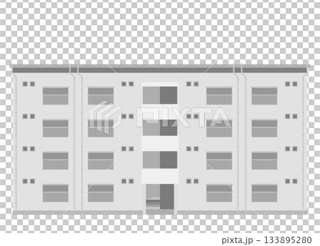 Illustration of an old housing complex Illustration of an old housing complex 133895280