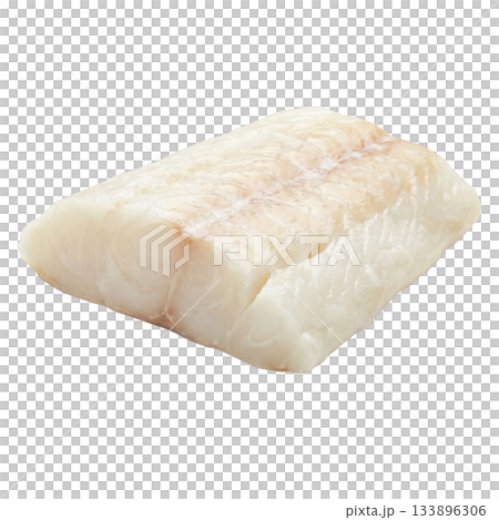 Fresh raw fish fillet, healthy seafood cod loin ready for cooking. clean protein source for gourmet meal 133896306