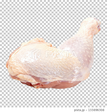 Fresh raw chicken leg quarter meat. Uncooked poultry food ingredient for cooking wholesome protein dinner 133896308