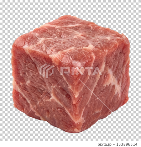Fresh raw red meat cube of delicious beef, single food ingredient perfect for cooking hearty gourmet meal Fresh raw red meat cube of delicious beef, single food ingredient perfect for cooking hearty gourmet meal 133896314