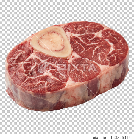 Fresh raw osso buco beef shank, prime cut of meat with bone marrow, looks appetizing for gourmet dinner Fresh raw osso buco beef shank, prime cut of meat with bone marrow, looks appetizing for gourmet dinner 133896315