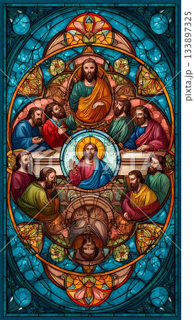 Jesus and his apostles Jesus and his apostles 133897325