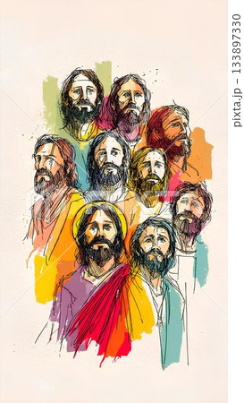 Jesus and his apostles 133897330