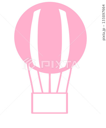 シンプルな気球のピンクアイコン・イラスト 133897664