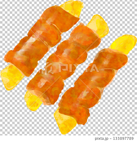 肉巻きポテトのイラスト 133897789