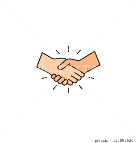 Illustrative icon demonstrating partnership, mutual trust, and collaborative endeavor to 133898620