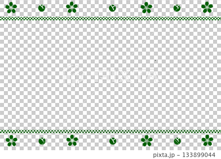 綠色櫻花花瓣和花苞，方格圖案 133899044