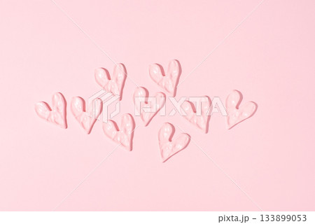 Valentine's day concept. Pink hearts on background. 133899053