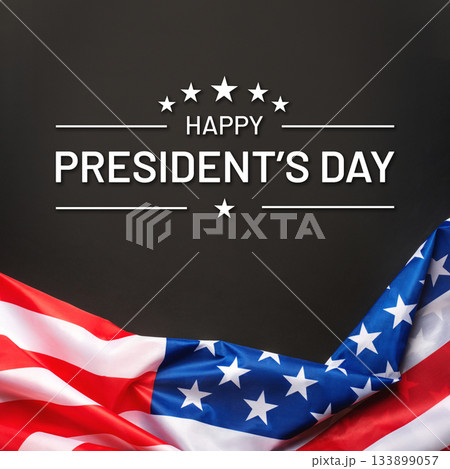 Black background with American flag. 133899057