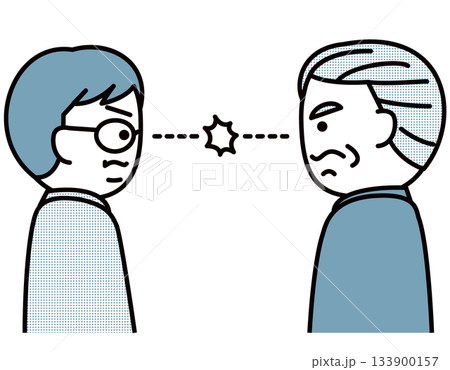 にらみ合うビジネスマン 133900157
