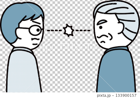 にらみ合うビジネスマン 133900157