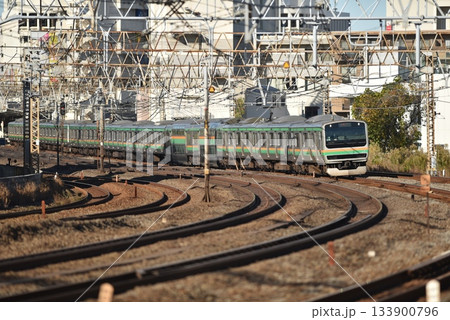 電車の走る風景　戸塚～大船間 133900796