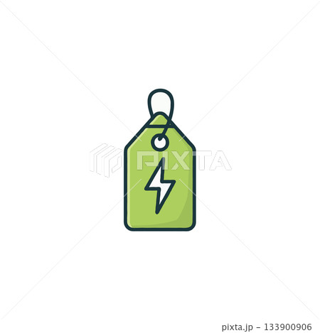 Energized pricing strategy with captivating logo representing sustainable promotions with 133900906