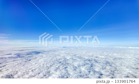 beautiful blue sky with white clouds background 133901764
