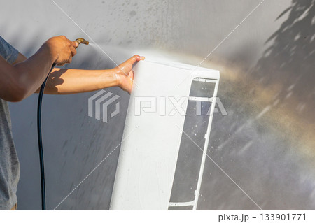 air conditioning cleaning service with water spray air conditioning cleaning service with water spray 133901771