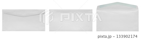 White paper envelope isolated on white background White paper envelope isolated on white background 133902174