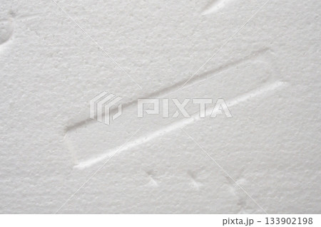 White polystyrene foam texture background 133902198