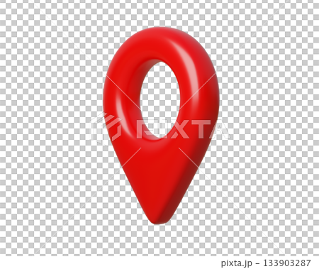 Glossy 3d Red Map Pin and Location pin. Geolocation Marker for Navigation Apps, Maps, GPS. 3d rendering Glossy 3d Red Map Pin and Location pin. Geolocation Marker for Navigation Apps, Maps, GPS. 3d rendering 133903287