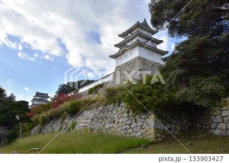 兵庫県 明石城(明石公園)の巽櫓(たつみやぐら)と坤櫓(ひつじさるやぐら)と石垣 兵庫県 明石城(明石公園)の巽櫓(たつみやぐら)と坤櫓(ひつじさるやぐら)と石垣 133903427