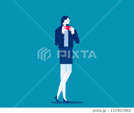 Sochial networks. Womanlooking smarthphone screen Sochial networks. Womanlooking smarthphone screen 133903968