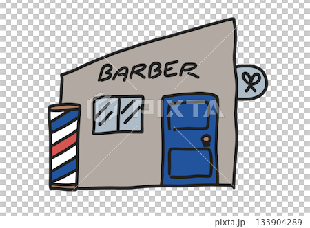 手繪理髮店插圖 手繪理髮店插圖 133904289