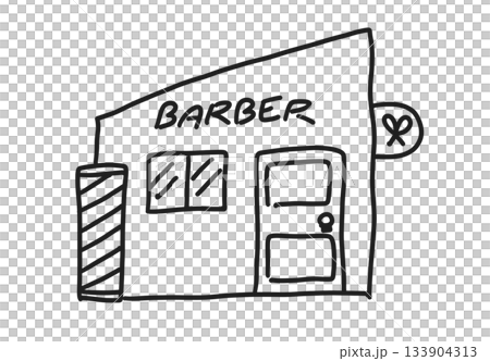 手繪休閒理髮店插圖 133904313
