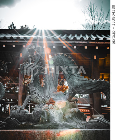 清水寺の本堂にある龍の彫刻 133904389