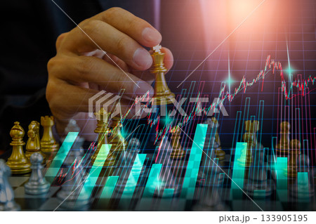 Stock market or forex trading graph and candlestick chart suitable for financial investment concept. Economy trends background for business idea and all art work design. Abstract finance background. Stock market or forex trading graph and candlestick chart suitable for financial investment concept. Economy trends background for business idea and all art work design. Abstract finance background. 133905195