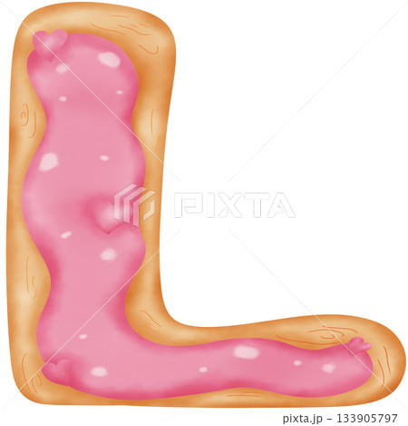 Alphabet cookie pink 133905797