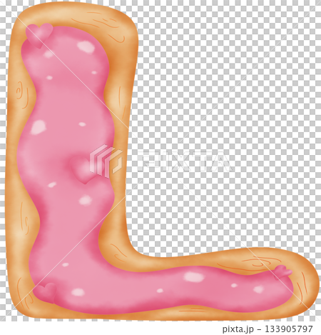 Alphabet cookie pink 133905797