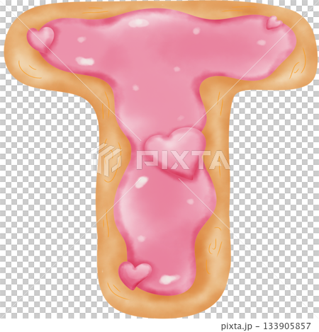 Alphabet cookie pink  133905857