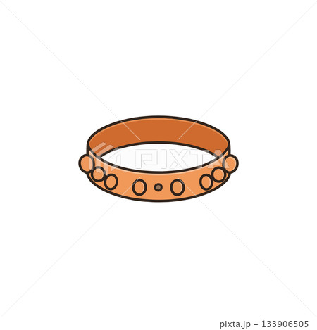 Elegant bronze beaded bangle bracelet with minimalist design offering contemporary style and 133906505