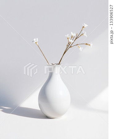 vase with flowers on a white background vase with flowers on a white background 133906527