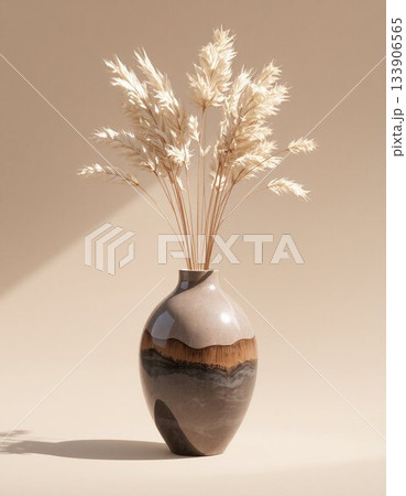 vase with dry grass 133906565